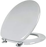 Cornat WC-Sitz 'Modena' - Schlichter Look in manhattangrau - Hochwertiger Holzkern - Komfortables Sitzgefühl - Unifarbenes Design passt in jedes Badezimmer / Toilettensitz / Klodeckel / KSH22