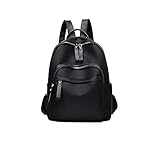 MTnoble Multifunktionale Reiseschultasche, Frauen Rucksack, Nylon Regenmantel Freizeit Bagpack, Regenmantel Oxford Tuch Rucksack (Color : Black)