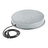 PW TOOLS Vollautomatische Geflügeltränke Beheizte Basis, 125W 25°C Geflügeltränke Beheizte Basismetallwärmer, Huhn Haustier Trinkwasserspender Heizung für Farm Water Feeder Winter E