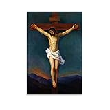 huanran Jesus Christus am Kreuz, religiöses Gebet, Leinwand-Kunstposter und Wandkunst, Bild, Druck, moderne Familie, Schlafzimmer, Dekoration, Poster, 30 x 45