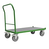 Profi Plattformwagen 500 kg Transportwagen Handwagen Magazinwagen Wagen mit XL Ladefläche 119x 59 cm Kommissionierwag
