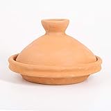Casa Moro Marokkanische Tajine Terra Natur Ø 30cm Kochen für 3-5 Personen | unglasierter Gartopf Tontopf | handgetöpfert aus Marrakesch | TA7105