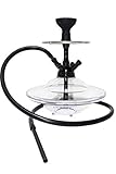 Caesar Tischisha - Circa 38 cm - Shisha mit komplettes Zubehör + LED inkl. Fernbedienung (Black)