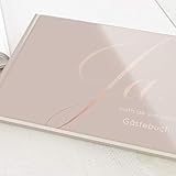 sendmoments Foto Gästebuch Hochzeit Zartes Rosé, personalisiert mit Text, hochwertiges Hardcover-Buch, A4 Querformat, mit 32 leeren S