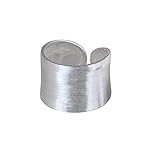 OOCA S925 Sterling Silber Sterling Silber gebürstete Handwerkskunst Paar Ringöffnung Chinesischer einfacher Sterling Silberring