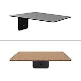 Wandstufe Katzentreppe Klettersystem für Haustiere | belastbare, stabile Ablage/Plattform Schwarz mit selbstklebender, rutschfester Korkmatte für Vasen Blumentöpfe | Wandmontage (ohne Kork, 20 x 20cm)