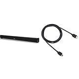 SHARP HT-SB110 2.0 Slim Soundbar mit HDMI ARC/CEC und 90W Gesamtleistung, Bluetooth, 80 cm, Schwarz & Amazon Basics - Geflochtenes HDMI-Kabel, 1,8