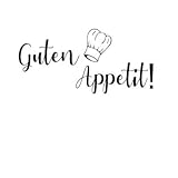 WANDTATTOO Guten Appetit Küchenaufkleber für die Küche Küchensprüche selbstklebend viele Größen und Farben (60 x 24 cm)