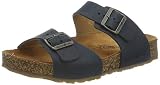 Haflinger Unisex-Kinder Bio Andrea T-Spangen Sandalen, Blau (Navy 749), 35 EU