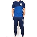Chelsea FC - Herren Premium-Schlafanzug mit Langer Hose - Offizielles Merchandise - Geschenk für Fußballfans - S