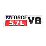 WJFC Schriftzüge IFORCE 5.7L V8. Logo autoaufkleber autoabzeichen Emblem Aufkleber kompatibel mit Toyota Tundra Prado Corolla Highlander venza hiace previa MAMMUTBAUM (Color Name : Black)