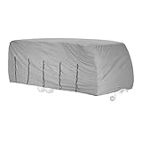 MSW MSW-CC-500-130 Wohnwagen Schutzhülle Wohnmobil Plane 130 g/m2 Grau Abdeckplane Schutzhaube Campingmobil-Abdeckp