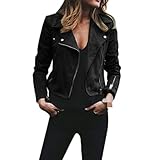 NP Frühling Herbst Frauen Wildlederjacke Biker Mantel Slim Kurzjack