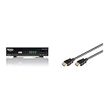 Xoro HRS 2610 Digitaler Satellitenreceiver schwarz & Goobay 51819 HDMI High Speed Kabel mit Ethernet, 4K, Ultra-HD, Full-HD, HDMI-Stecker  HDMI-Stecker, abwärtskompatibel, vergoldete Stecker, 1,5