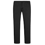 Authentic Klein Klassische gerade geschnittene Herren Jogginghose für Sport- und Freizeit aus Baumwollmischgewebe in Kurz, Lang und Übergrößen,Schwarz,35