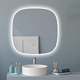 Bathroom mirror 23,6 Zoll / 27,6 Zoll Hintergrundbeleuchtung Badezimmerspiegel mit LED Licht for an der Wand montierte explosionsgeschützte Eitelkeitspiegel-Single Touch (Size : 60 cm (23.6 inches))