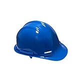 Bauarbeiterhelm aus Polypropylen in blau| Schutzhelm mit Schweißband| Industrie Arbeitsschutzhelm| Forstschutzhelm| Arbeitshelm in Universalgröße|Baustellenhelm mit Vierpunkt PE Innenleben| EN397