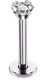 Karisma Titan G23 Hinged Innengewinde Labret/Lippe Medusa Ohrpiercing Tragus Helix Piercing Stärke 1,2mm | Zirkonia Stein 3mm Länge 8