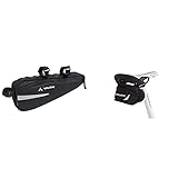 VAUDE Radtaschen Cruiser Bag, Black, one Size, 127120100 & Satteltaschen Tube Bag M, Black, One Size, 111010100