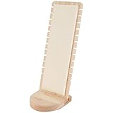 Holibanna Halskette Schmuck Display Ständer Holz Schmuck Büste Staffelei Kette Anhänger Halter Vitrine mit Basis für Statement Choker Halsketten (Beige)