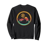 Krypto Bitcoin BTC Bulle gegen Bär Retro Sw