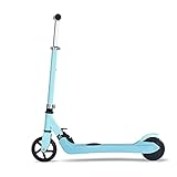 Elektro Scooter Klappbar Roller Kinder Cityroller mit Doppelfederung, 5zoll Big Wheel Scooter, Tretroller Große Räder Roller für Kinder Jugendliche, unter 50 kg,B