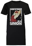 There is Power In A Union T-Shirt Damen Lang Kleid Schwarz T-Shirt Women's Long Dress Black