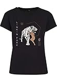 MERCHCOD Damen T-Shirt Ladies Linkin Park Tiger Box Tee mit Tiger-Print, schwarz, S