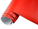 5€/m2 Auto Folie matt - rot matt 30 x 150 cm blasenfrei Car Wrapping Klebefolie Dekor F