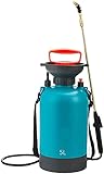 A Minimalist Life Drucksprüher 5 L, Gartenspritze, Unkrautspritze mit Überdruckventil, Verstellbare Düse, Schultergurt, Einstellbar Pole für Garten, Bewässerung, Fahrzeugreinigung