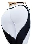 Fliegend Damen Leggings Jogginghose High Waist Yoga Hosen Herz Sporthose Push Up Fitnesshose Frauen Elastisch Leggins Skinny Hosen S