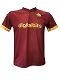 DND DI D'ANDOLFO CIRO Fußballtrikot A.S Roma Home neutral oder personalisiert mit dem Namen Ihres Lieblingsspielers Saison 2021/2022, zugelassene Nachbildung für Kinder und Erw
