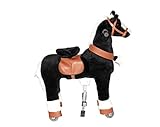 Galoppo Reitpferd auf Rollen für Kinder ab 3 Jahren in der Größe Medium – XXL Spielpferd zum Spielen und mechanischen Reiten für Indoor und O