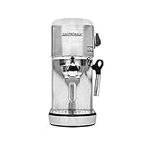 Gastroback 42716 Design Espresso Piccolo, Espressomaschine mit Milchaufschäumdüse, 19 bar Pumpendruck, schnelles Aufheizen (40 Sekunden), Edelstahl, 1.4