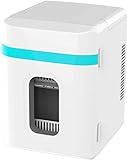 QAZXCV Mini-Kühlschrank 12-Liter, Kleiner Kühlschrank Gefrierkörper- / DC-thermoelektrisches System Kühler und Wärmer für Getränke Kosmetik Makeup Hautpflege,B