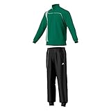 adidas Herren Trainingsanzug Sereno 11 Sweat, Top:Twilight Green/White Bottom :Black/White, 6, W40045