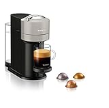Krups XN910B Nespresso Vertuo Next Basic Kaffeekapselmaschine | 1,1 L Wassertank | Kapselerkennung durch Barcode | 6 Tassengrößen | Power-Off Funktion | 54 % aus recyceltem Kunststoff | Light Grey