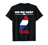 Niederlande Flagge Mein Herz schlägt für Texel T-S