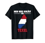 Niederlande Flagge Mein Herz schlägt für Texel T-S