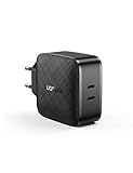 UGREEN 66W USB C Ladegerät PPS USB C Netzteil mit 2 Ports, PD Adapter kompatibel mit MacBook Pro, MacBook Air, iPad Pro, iPhone 13, iPhone 12 Pro, 11, Dell XPS 15, Surface Go, Galaxy S21, Switch usw