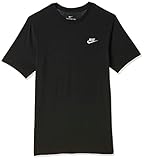 Nike Herren T-Shirt Sportswear Club, Black/White, L, AR4997-013