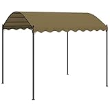 Catherinol Pavillon, Partyzelt, Gartenzelt, Pop-Up Faltpavillon, Gartenpavillon, 4x3x2,6 m Taupe 180 g/m²