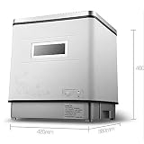 1500W 41-60L Vollautomatische Geschirrspüler Tischgeschirrspüler Spülmaschine kleine Spülmaschine Edelstahl Rotationsspray Weiß