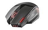 Trust GXT 130 Wireless Gaming Maus (Funkmaus, 2400 dpi, 9 Tasten, LED-Beleuchtung) schw