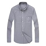 Hemd Herren Regular Fit Einfarbig Kent Kragen Langarmshirt Herren Moderner Urban Style Business Lässig Hemd Herren Einfachheit Komfortabel Klassisch Hemd H