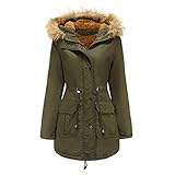 Parka Damen Langarm Baumwolljacke Tarnung üBergangsjacke Winterjacke Dickere Wintermantel Warm Winterparka ReißVerschluss Tasche Mantel Freizeit Parka Winddicht KäLteschutz Windjacke Sweatjack