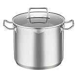 RÖSLE EXPERTISO Gemüse- und Suppentopf, Hochwertiger Universaltopf aus Edelstahl 18/10, 24 cm, Glasdeckel, Innenskalierung, induktionsgeeignet, spülmaschinengeeig