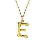 CRYSLOVE Damen Buchstaben Kette 24K Vergoldung 26 Buchstabe Alphabet Initial Personalisiert A-Z Anhänger Halsketten Schmuck Geschenk für M