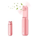 COOLREALL Handventilator Mini, Tragbarer Mini 2 einstellbare Geschwindigkeiten Personal Fan Lüfter USB Ventilator Klein Handventilator ​Fan für Haus, Büro(Rosa)
