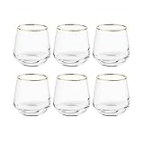 BUTLERS TOUCH OF GOLD - 6x Glas mit Goldrand 345 ml - Wasserglas - Edle Verzierung